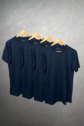 Kit 5 Camisetas Levinha Premium Azul Marinho Gramatura 190