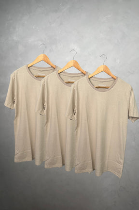 Kit 3 Camisetas Levinha Premium OFF Gramatura 190
