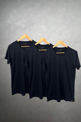 Kit 3 Camisetas Levinha Premium Preta Gramatura 190