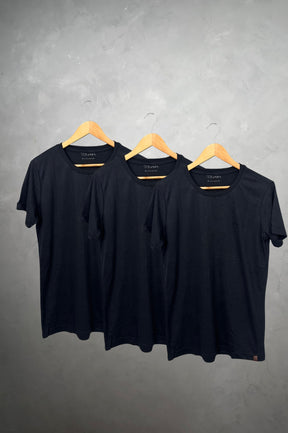 Kit 3 Camisetas Levinha Premium Preta Gramatura 190