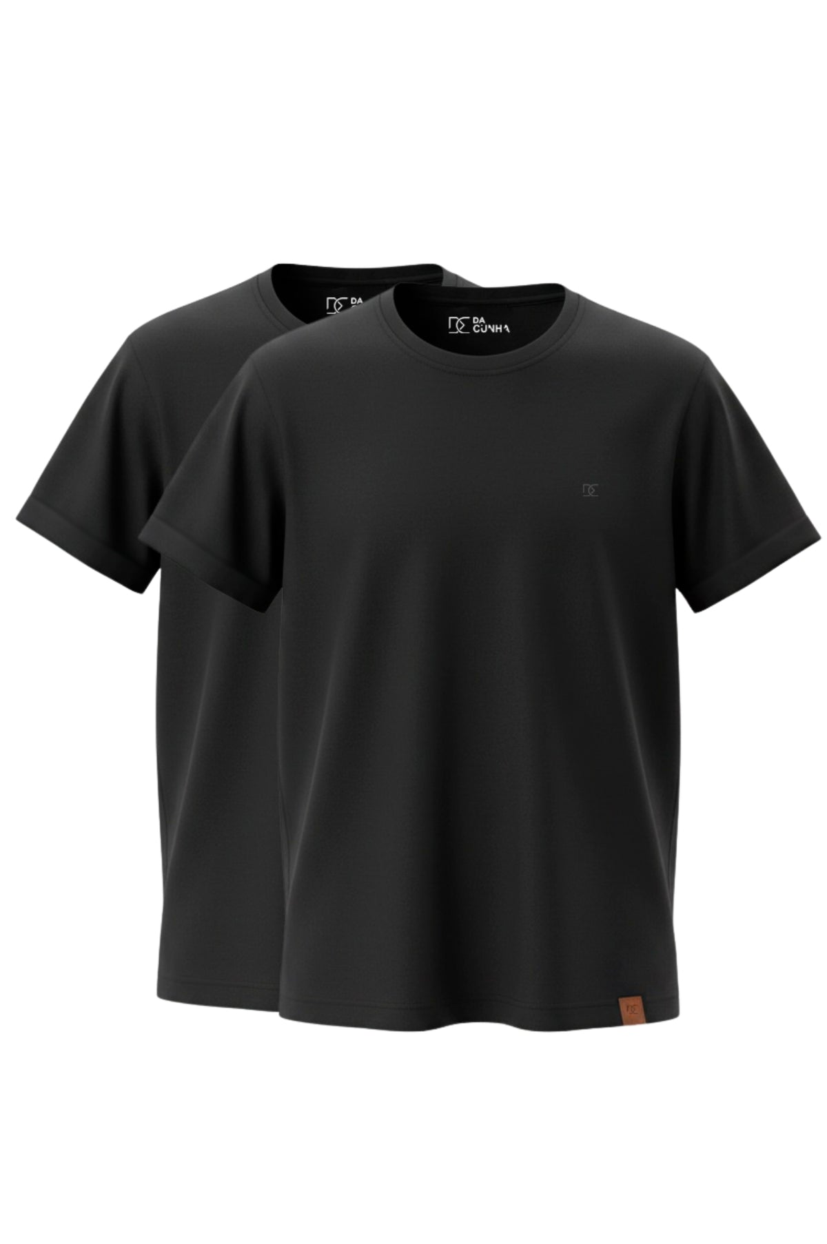 Kit 2 Camisetas Levinha Premium Preta Gramatura 190