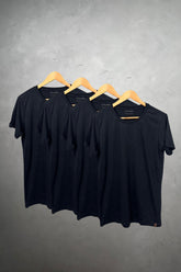 Kit 5 Camisetas Levinha Premium Preta Gramatura 190