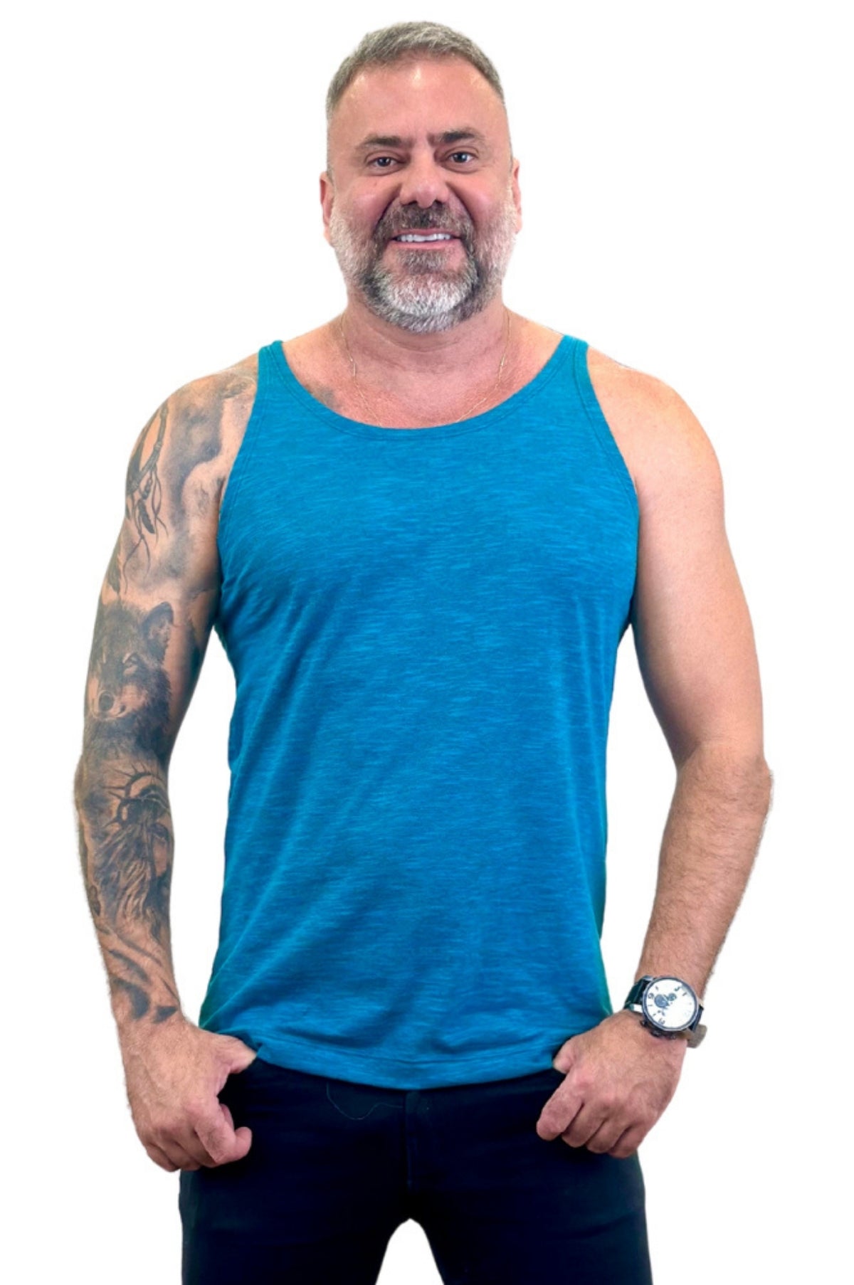 Regata Slim Azul Mescla