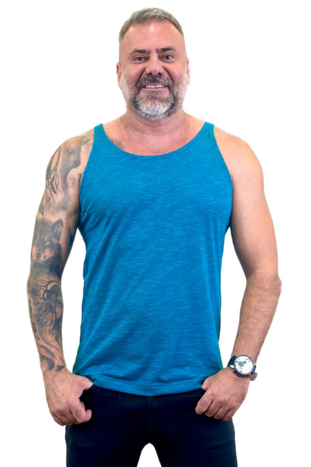 Regata Slim Azul Mescla