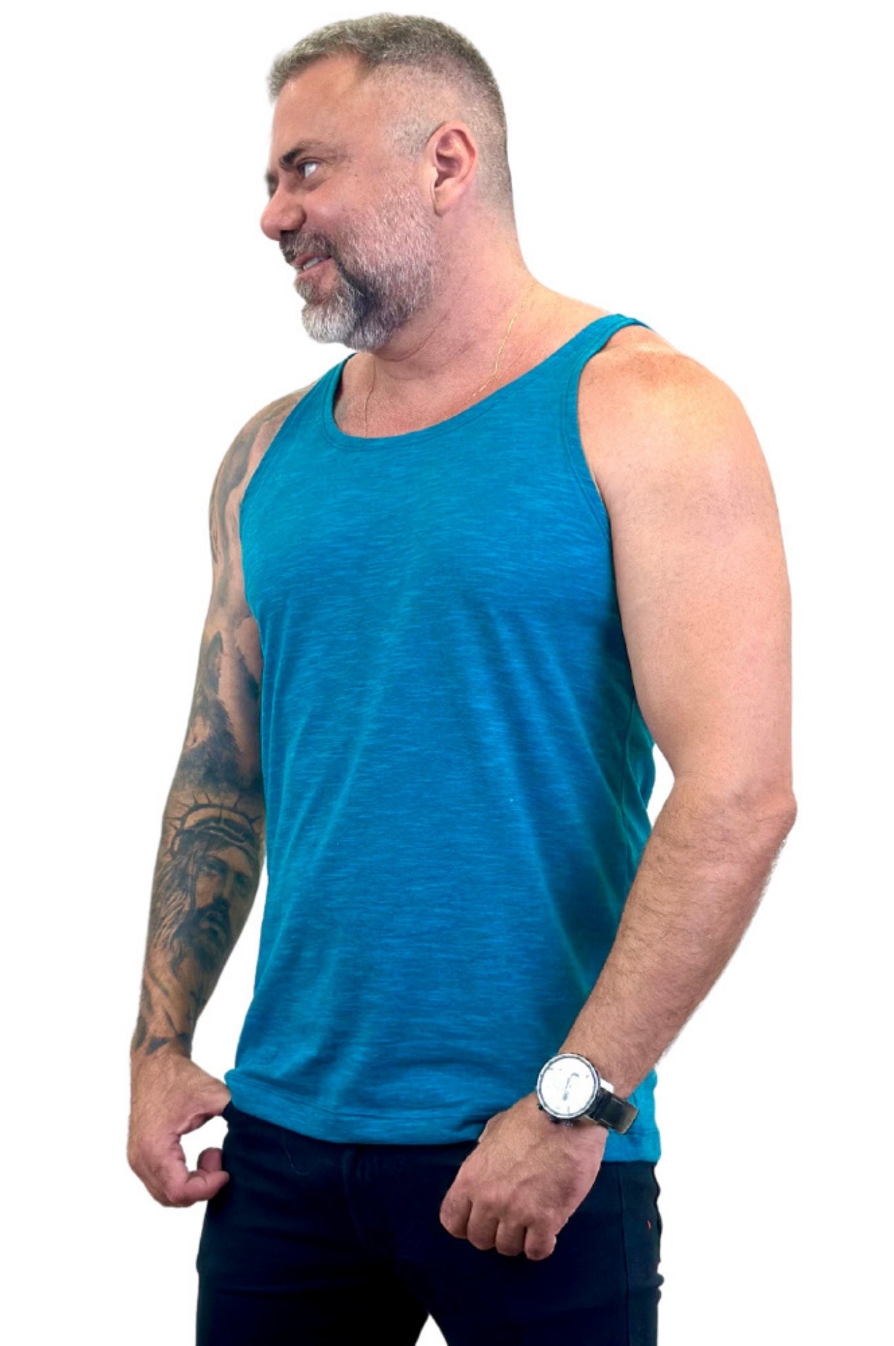 Regata Slim Azul Mescla