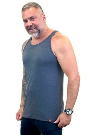 Regata Básica Slim Mescla Escuro