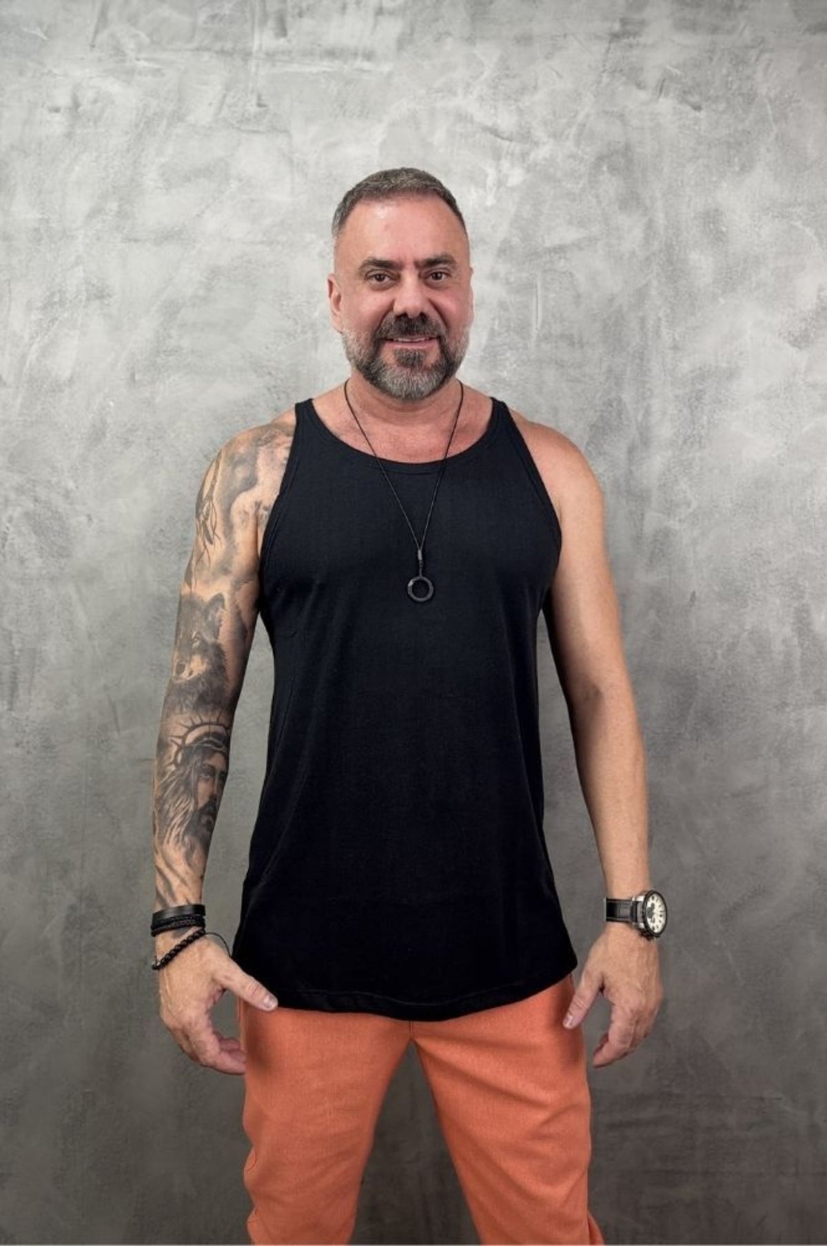 Regata Básica Slim Preta