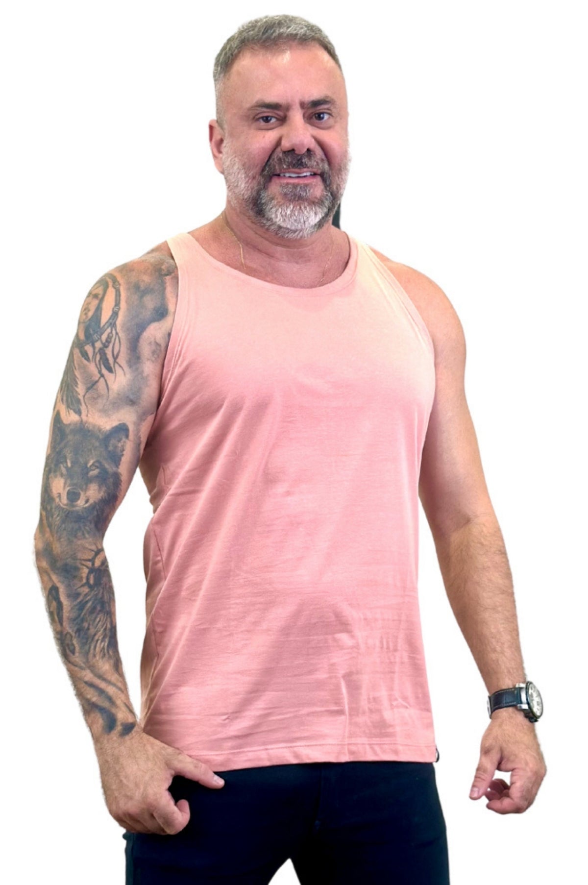 Regata Básica Slim Salmão