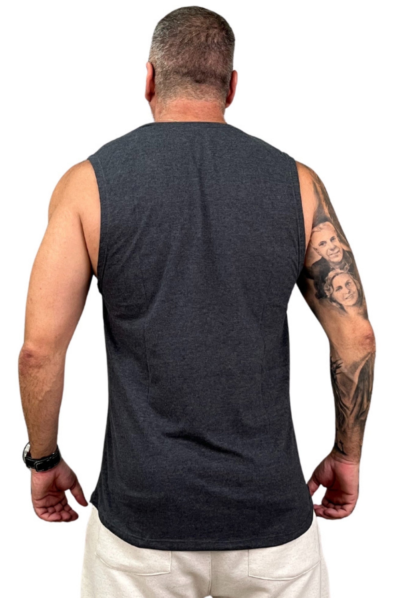 Regata Machão levinha Chumbo Mescla