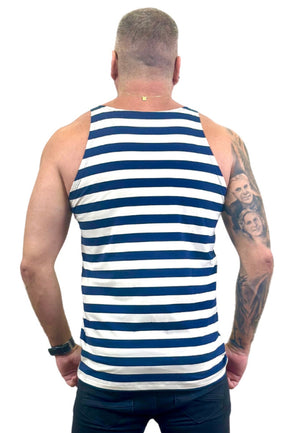 Regata Slim Listrada Azul