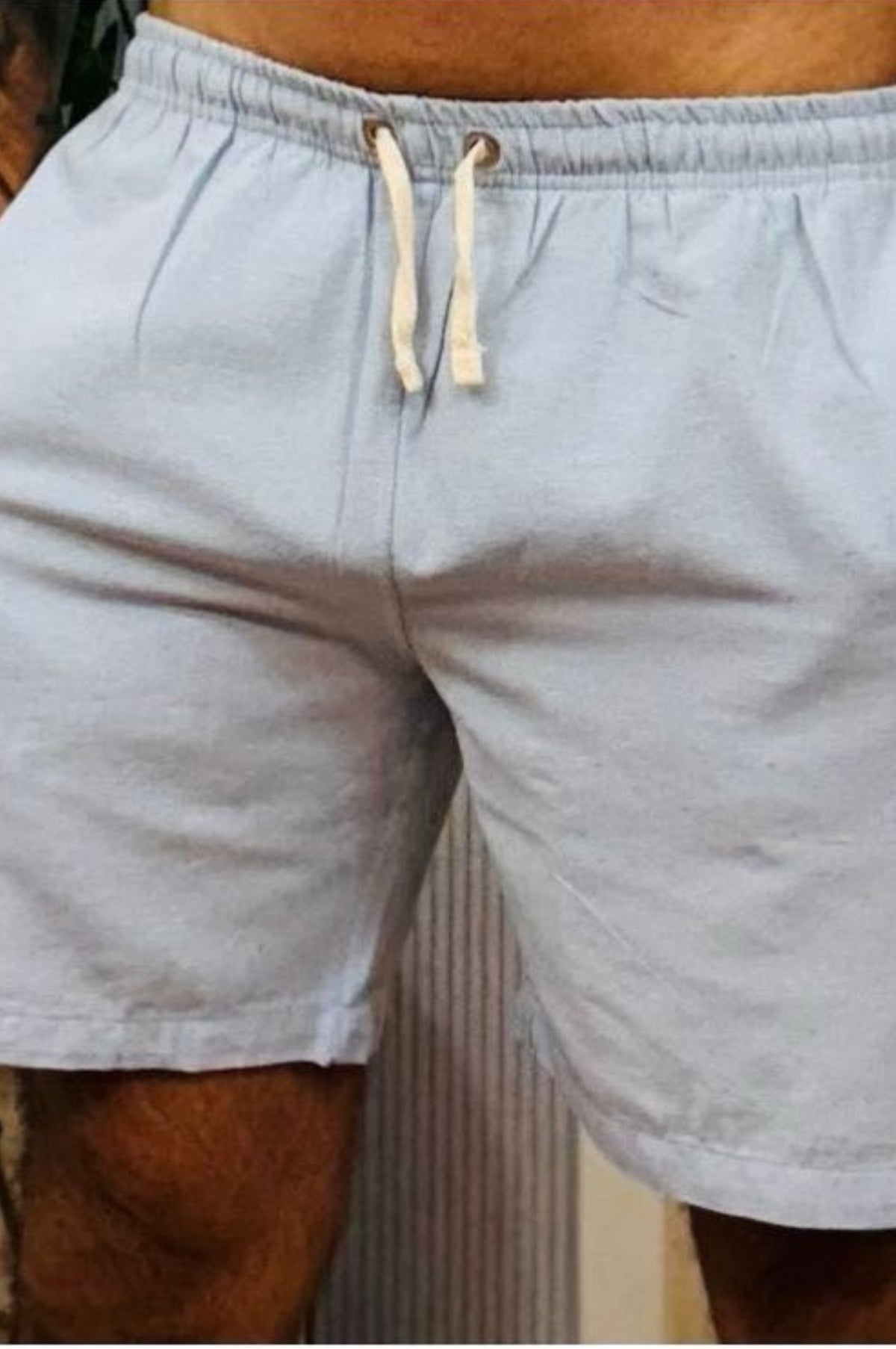 Bermuda de Linho Azul