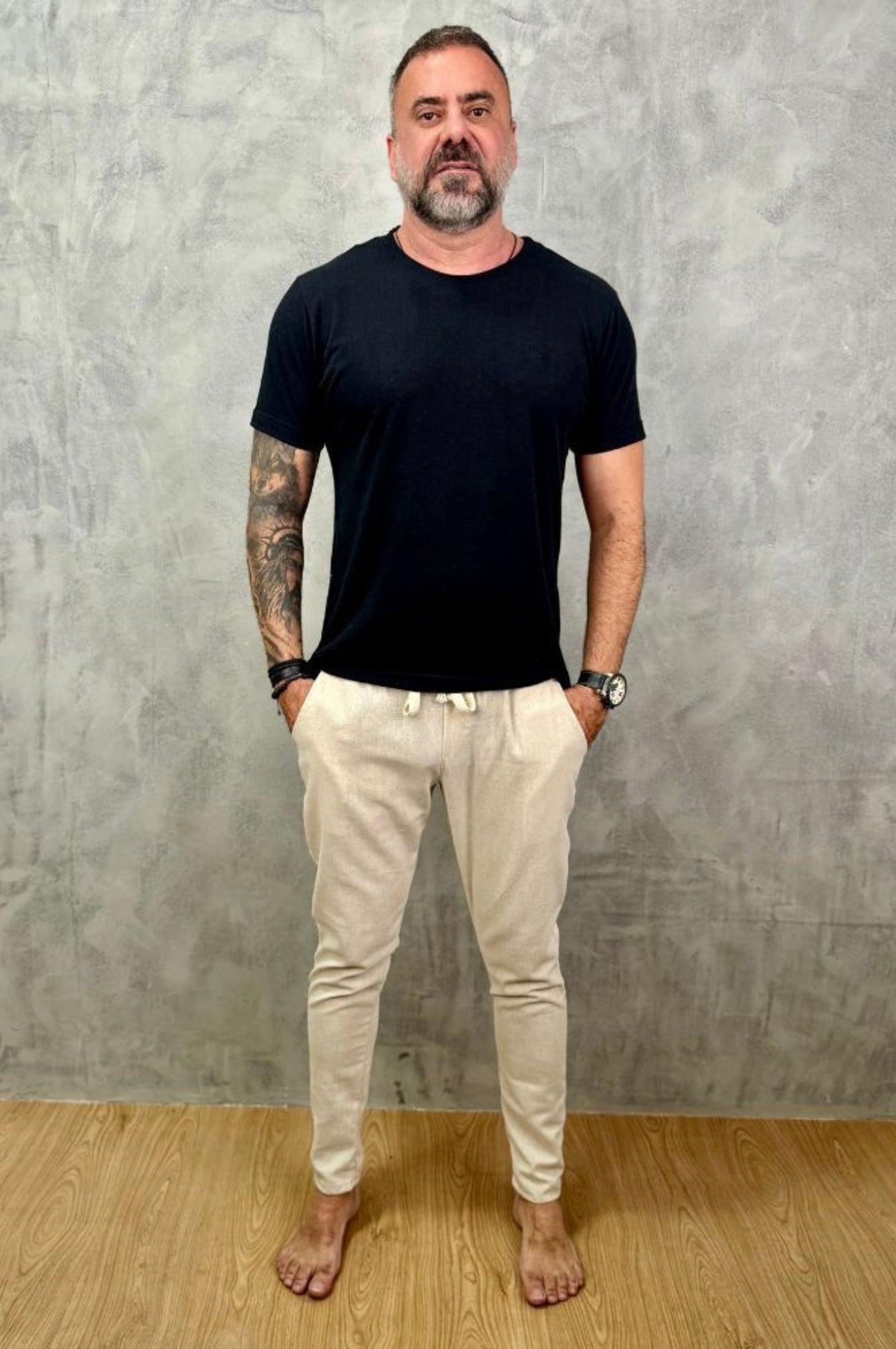 Calça Da Cunha de Linho Puro Branca