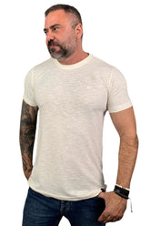 Camiseta Slim Flame Mescla Palha