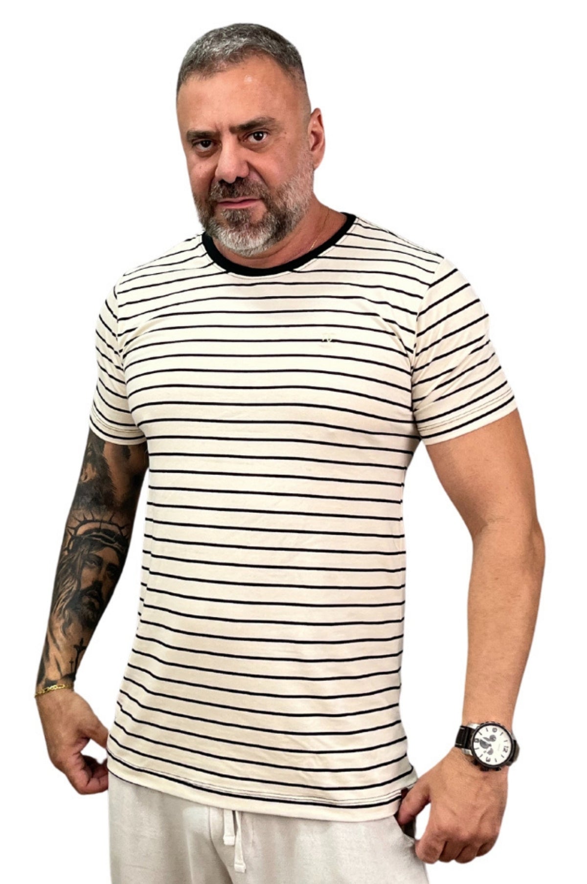 Camisa Slim Manga Curta Listrada 1