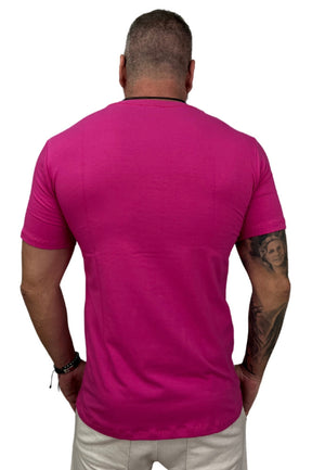 Camiseta Manga Curta Slim Peruana Rosa