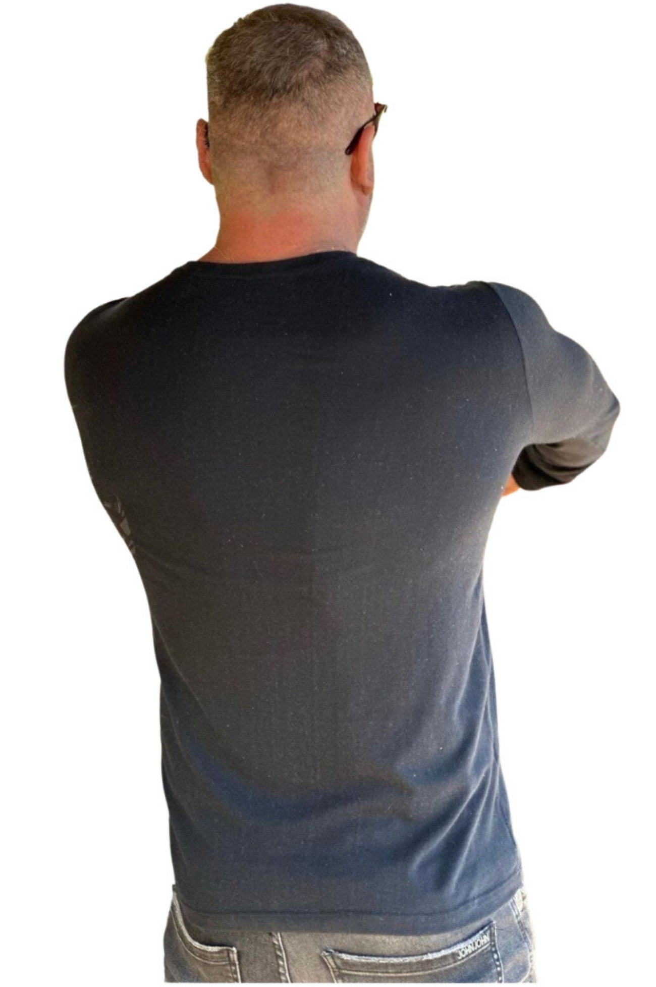 Camiseta Manga Longa Peletizada Slim Preta