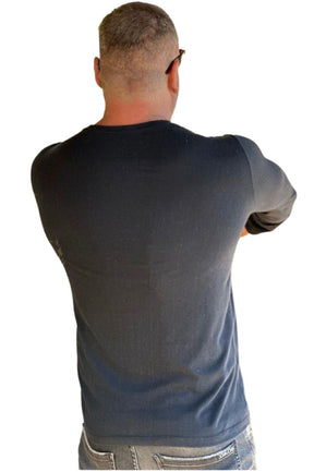 Camiseta Manga Longa Peletizada Slim Preta