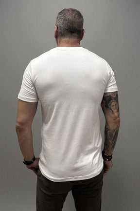 Camiseta Slim Branca Algodão Egípcio