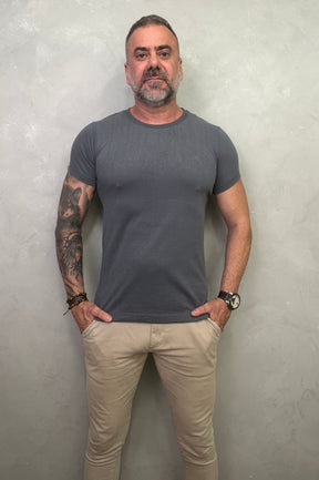 Camiseta Levinha Slim Chumbo