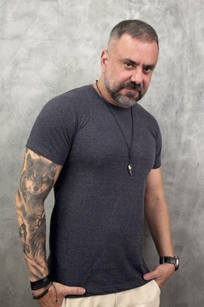 Camiseta Levinha Slim Chumbo Mescla