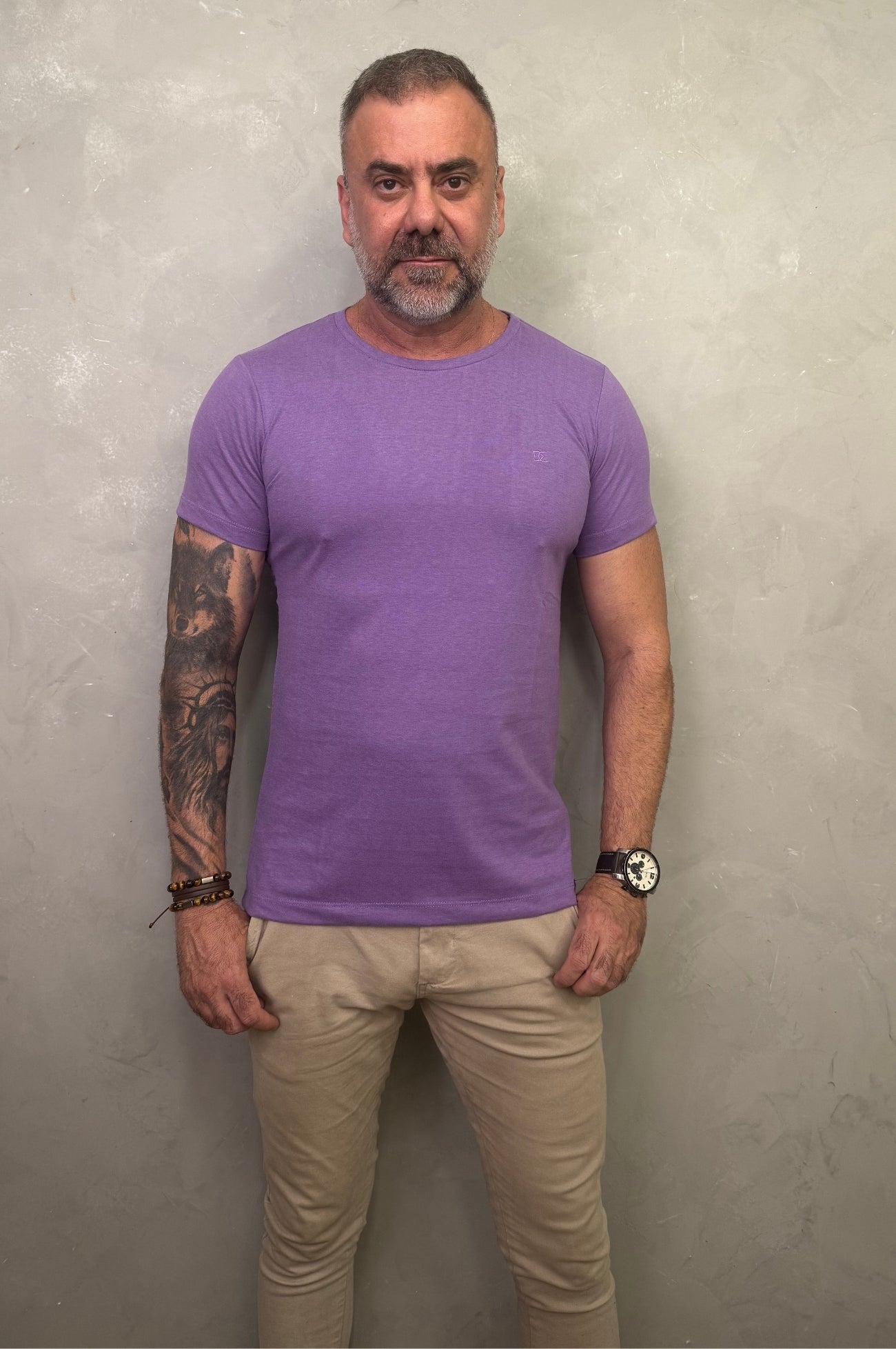 Camiseta Levinha Slim Lilás