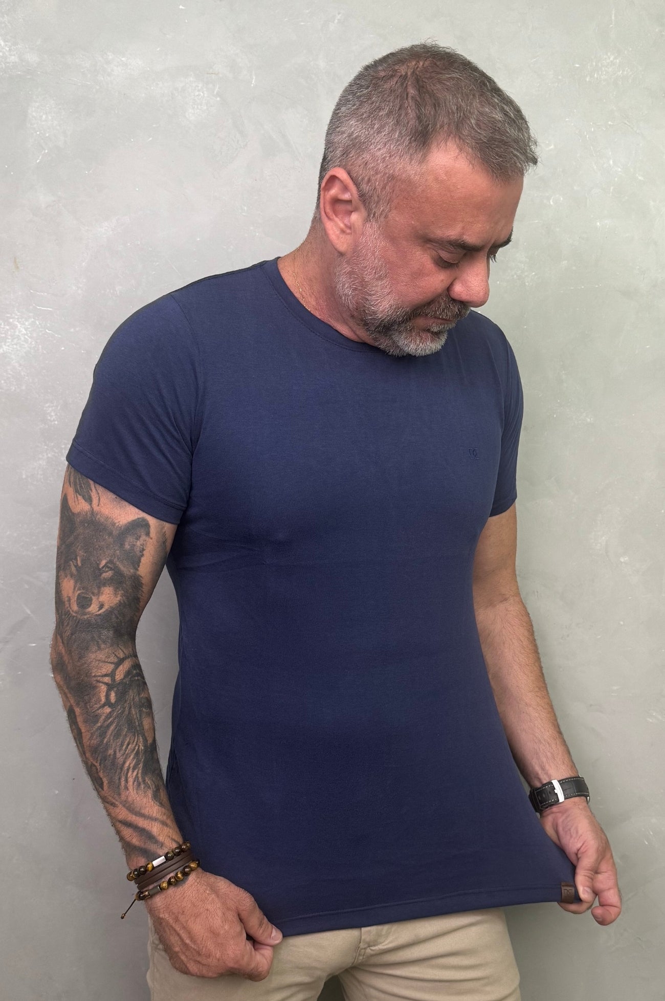 Camiseta Levinha Slim Marinho