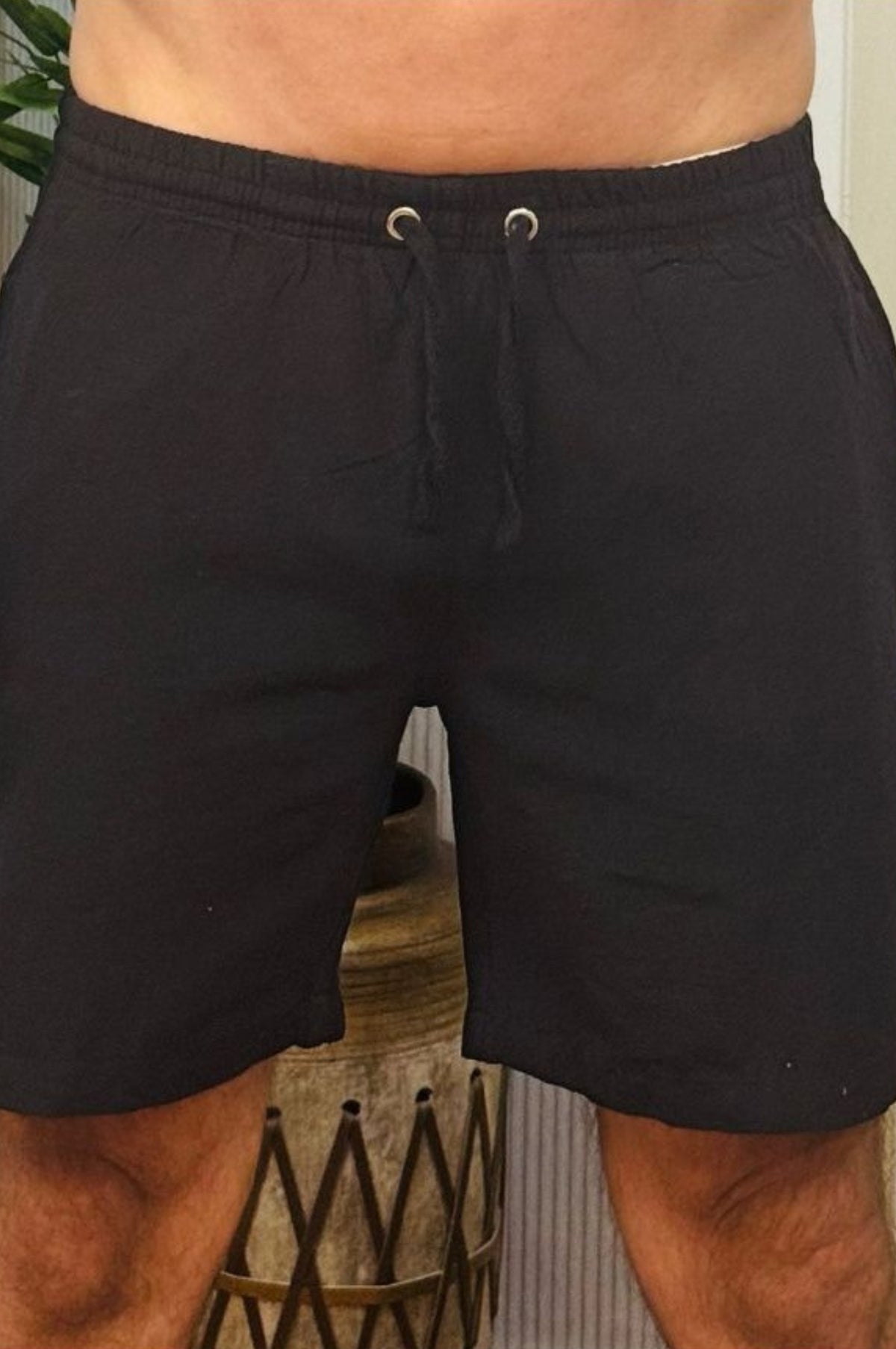 Short de Linho Preto