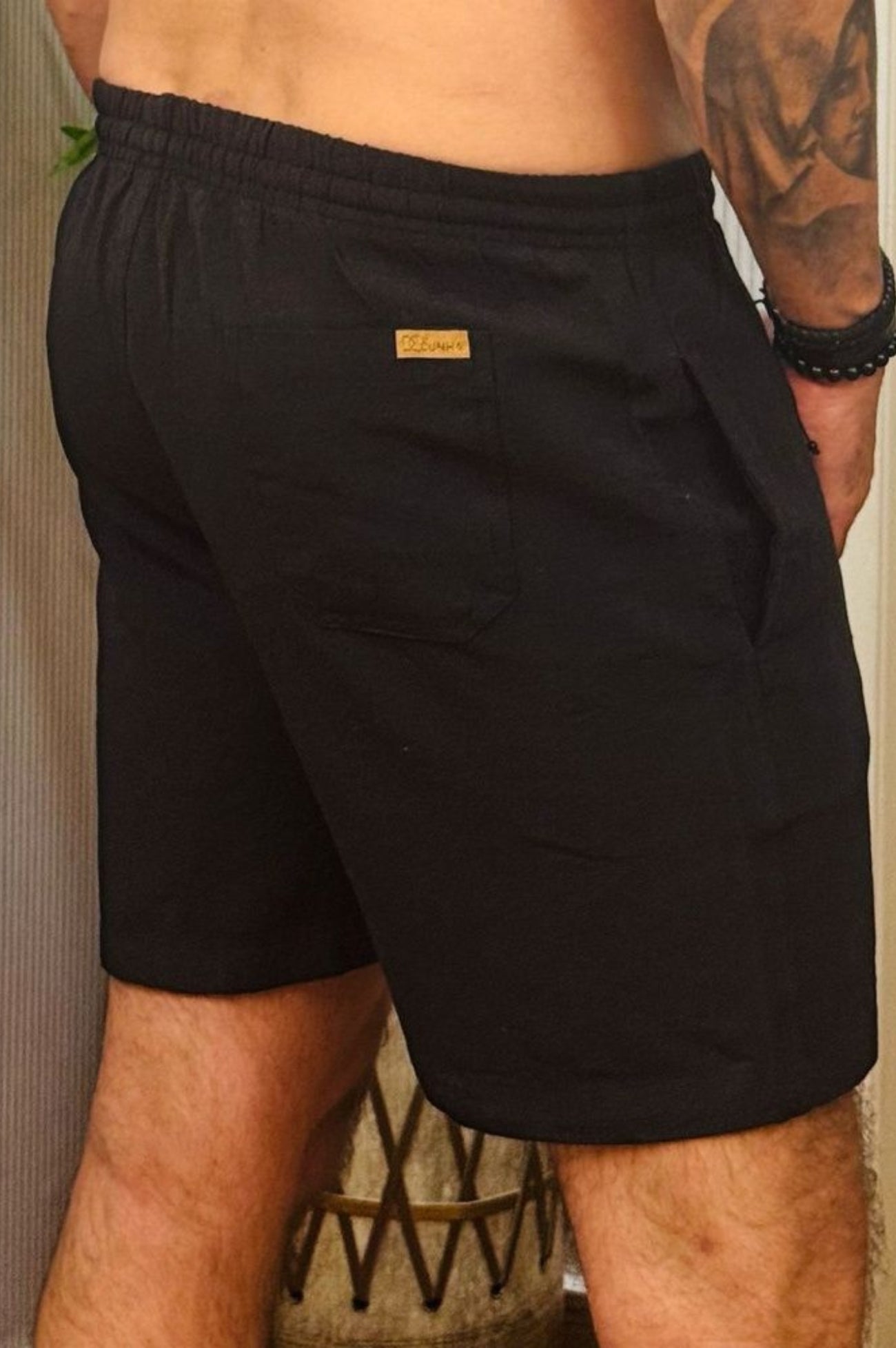 Short de Linho Preto