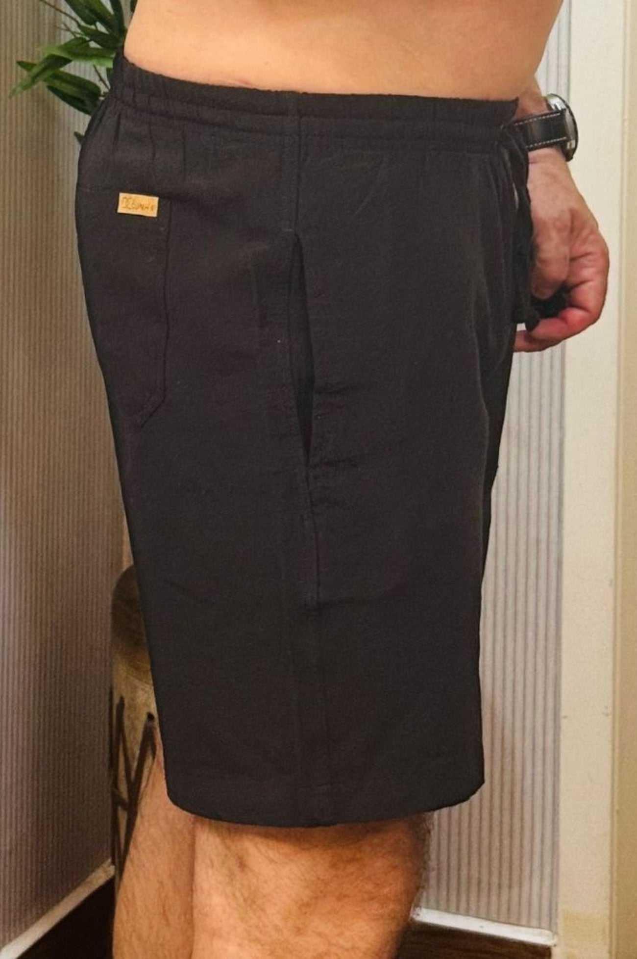 Short de Linho Preto